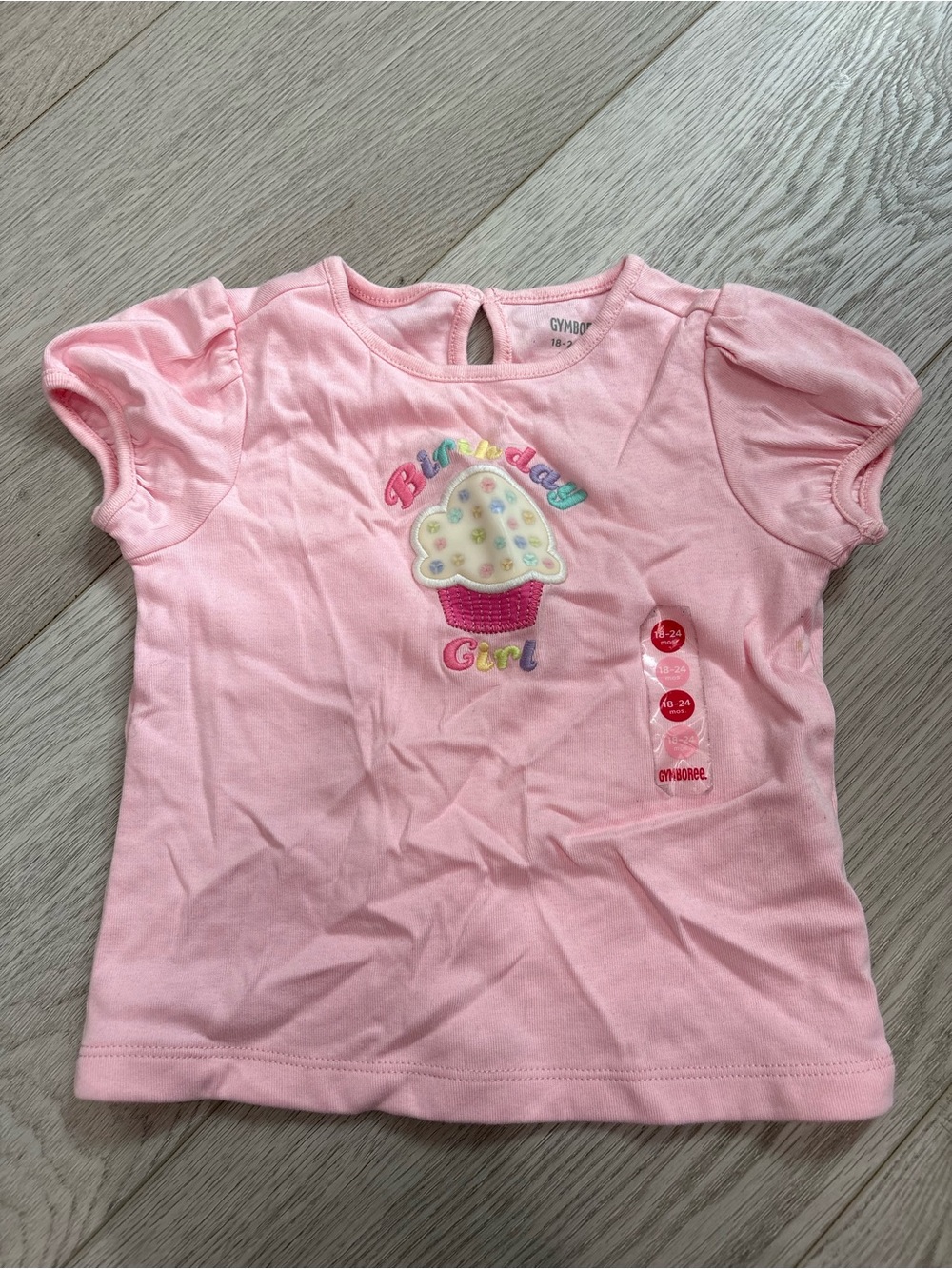 Gymboree Pink Birthday Cupcake Tee